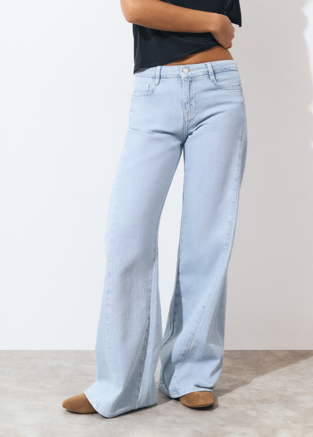 Jeans culotte apertura lateral