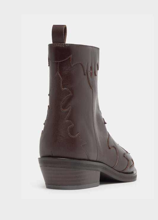 Botín piezas piel