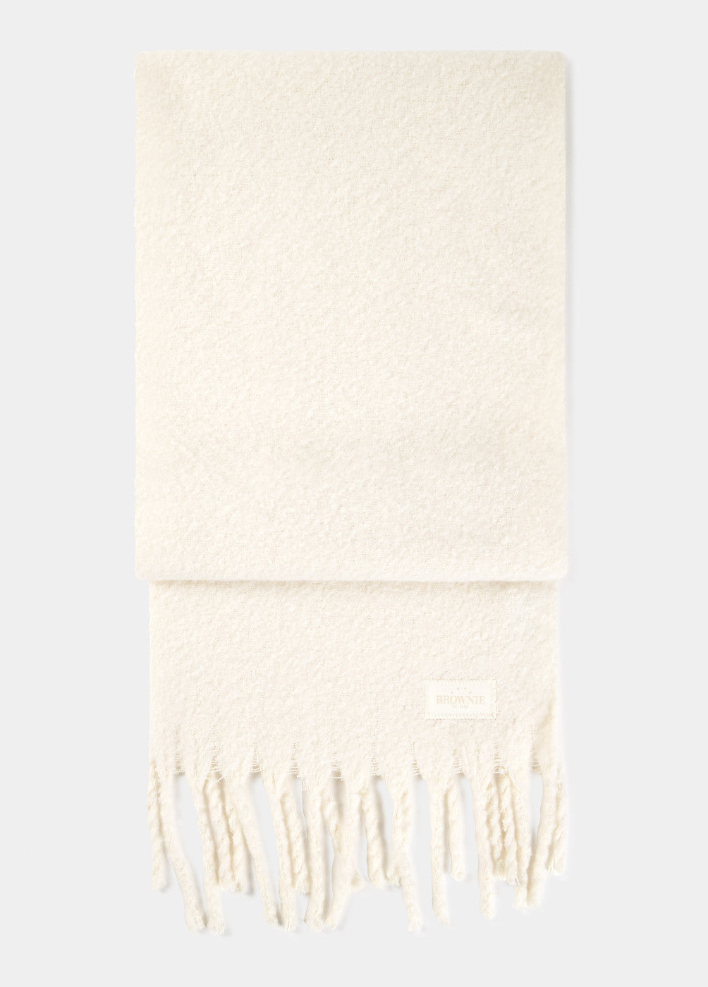 Bufanda gruesa lisa con flecos