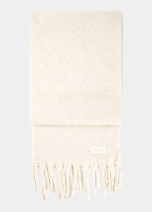 Bufanda gruesa lisa con flecos