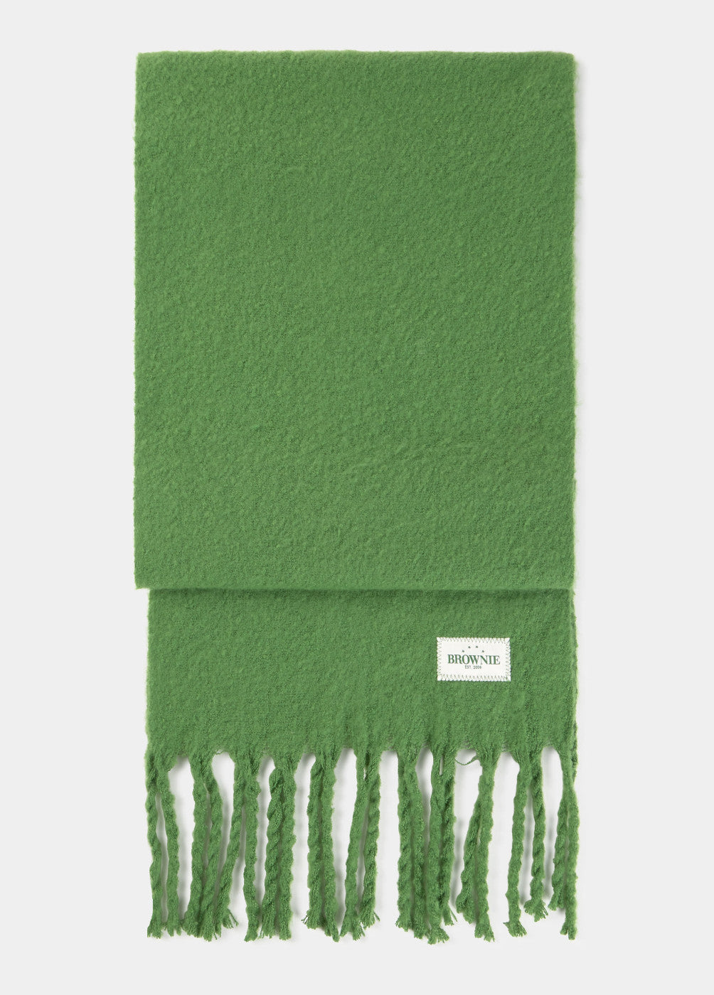 Bufanda gruesa lisa con flecos