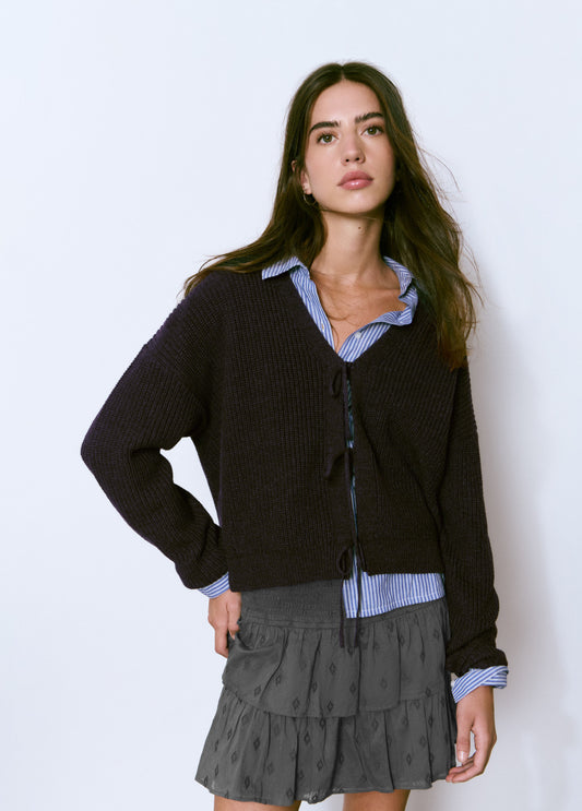 Chaqueta punto lazos