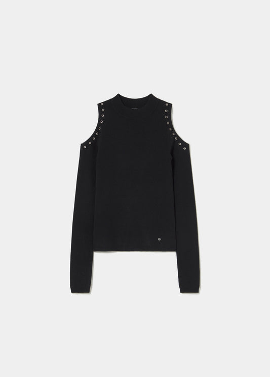 Jersey hombros descubiertos eyelets