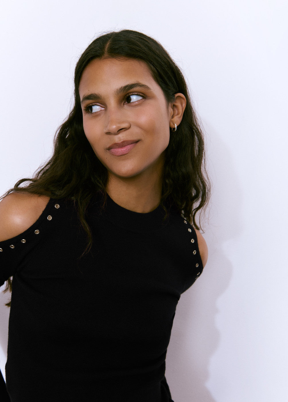 Jersey hombros descubiertos eyelets