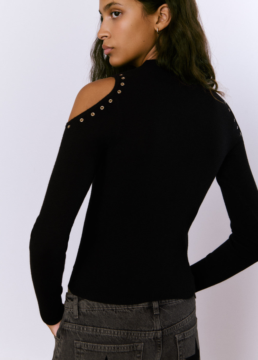 Jersey hombros descubiertos eyelets