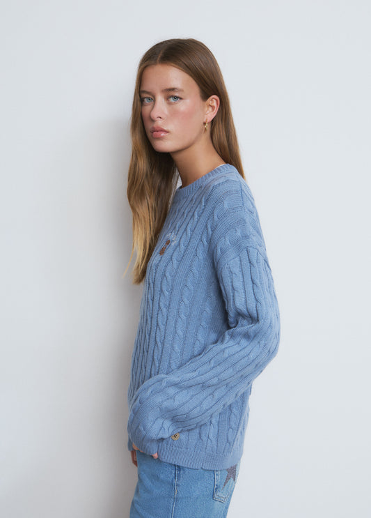 Jersey trenzas bordado perro