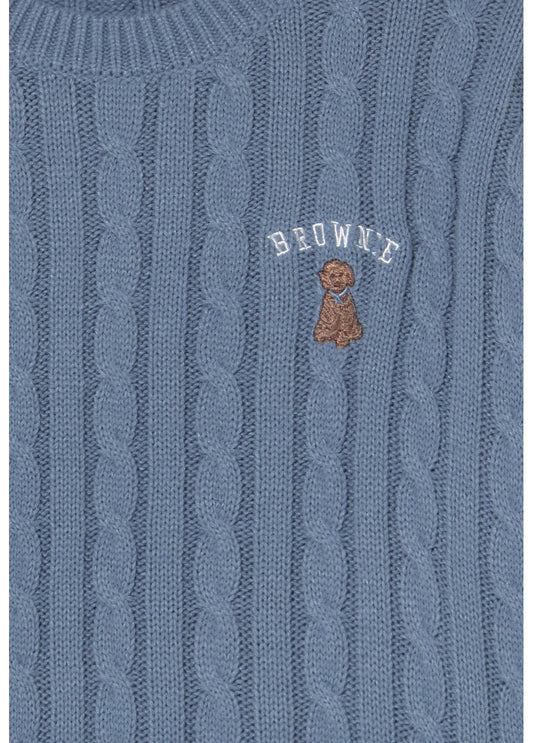 Jersey trenzas bordado perro