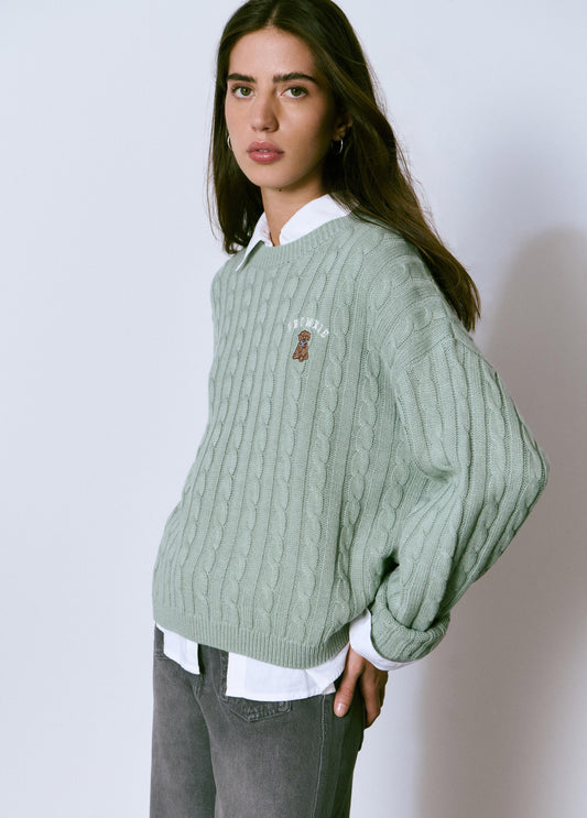 Jersey trenzas bordado perro