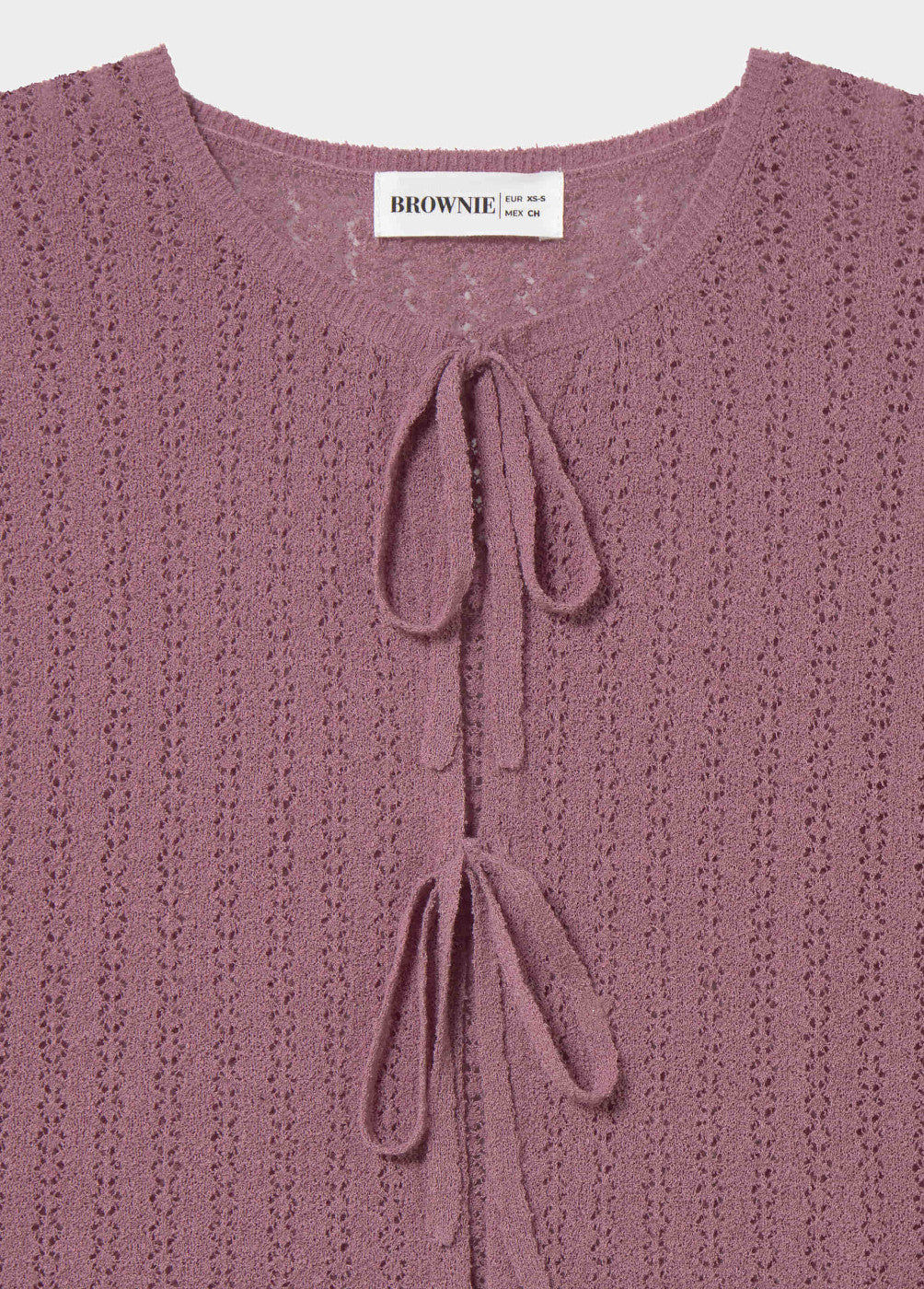 Chaqueta punto lazos