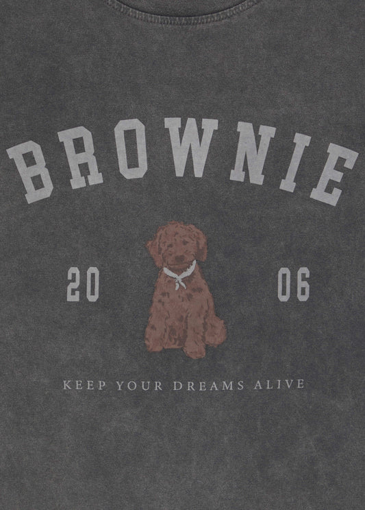 Camiseta tinte en prenda print perrito