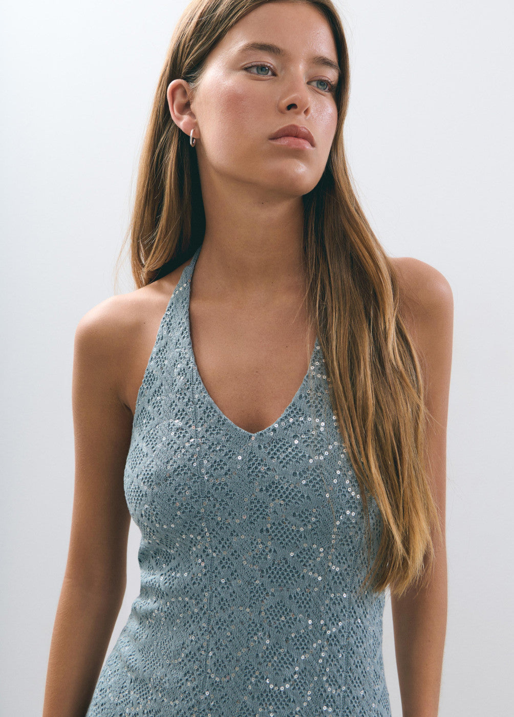 Vestido corto lentejuelas