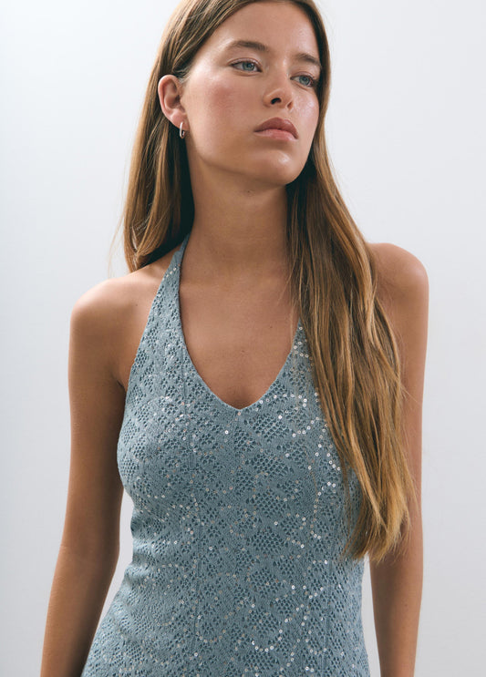 Vestido corto lentejuelas