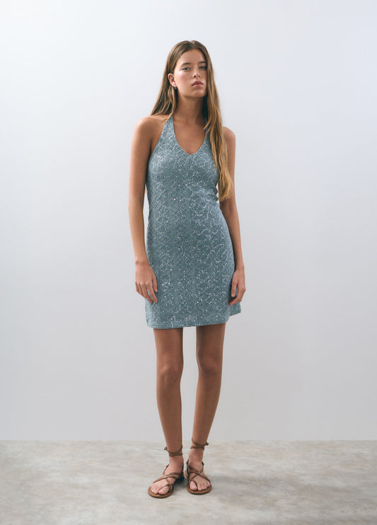 Vestido corto lentejuelas