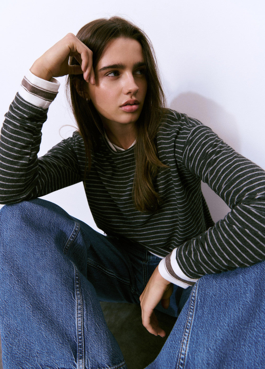 Camiseta raya tejida