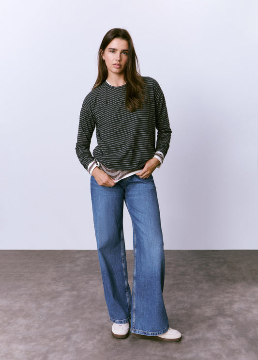 Camiseta raya tejida