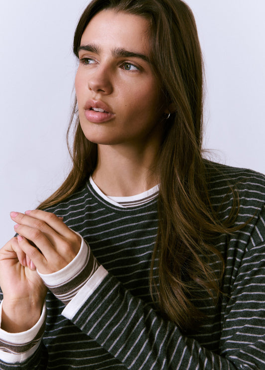 Camiseta raya tejida