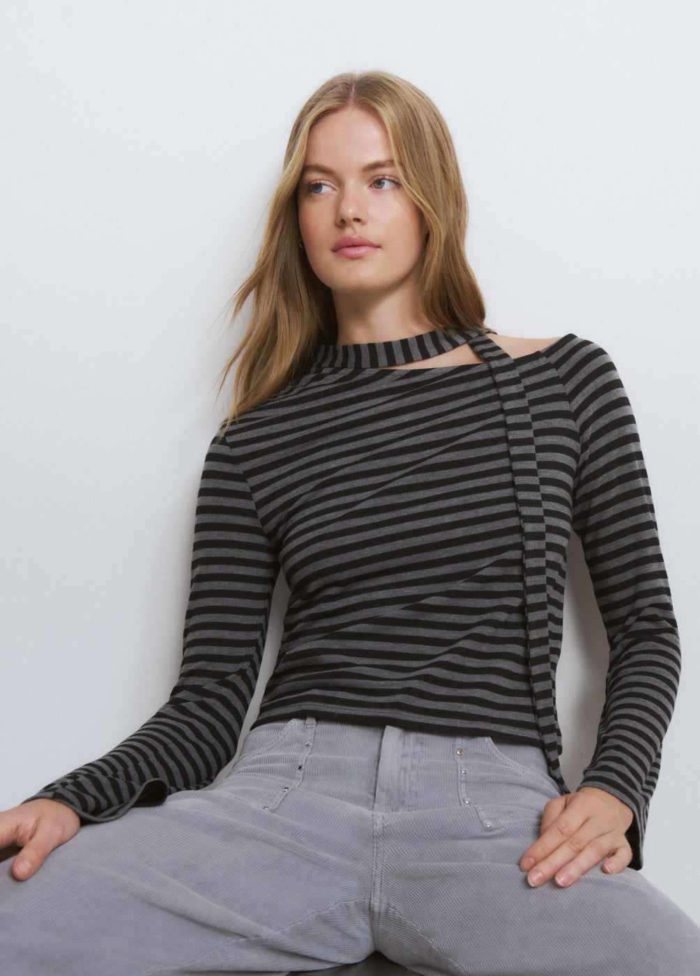 Camiseta rayas bufanda