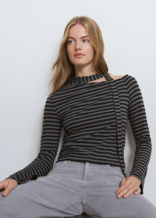 Camiseta rayas bufanda