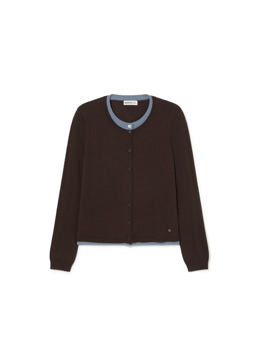 Cardigan doble cuello redondo