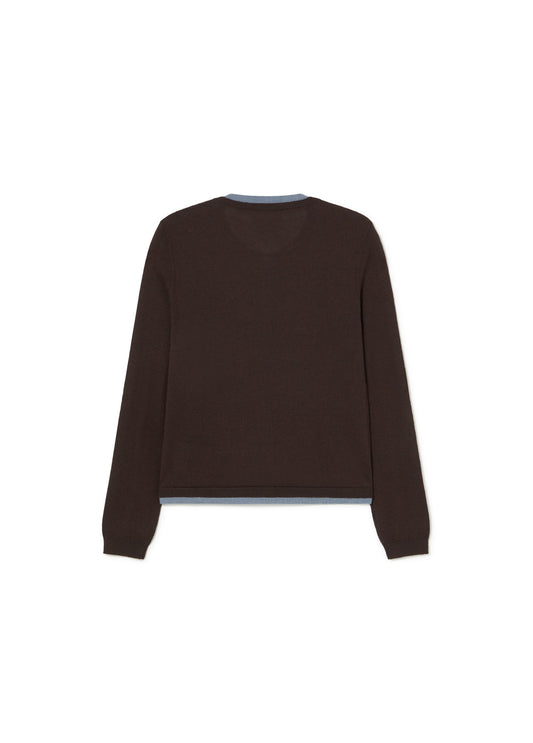 Cardigan doble cuello redondo