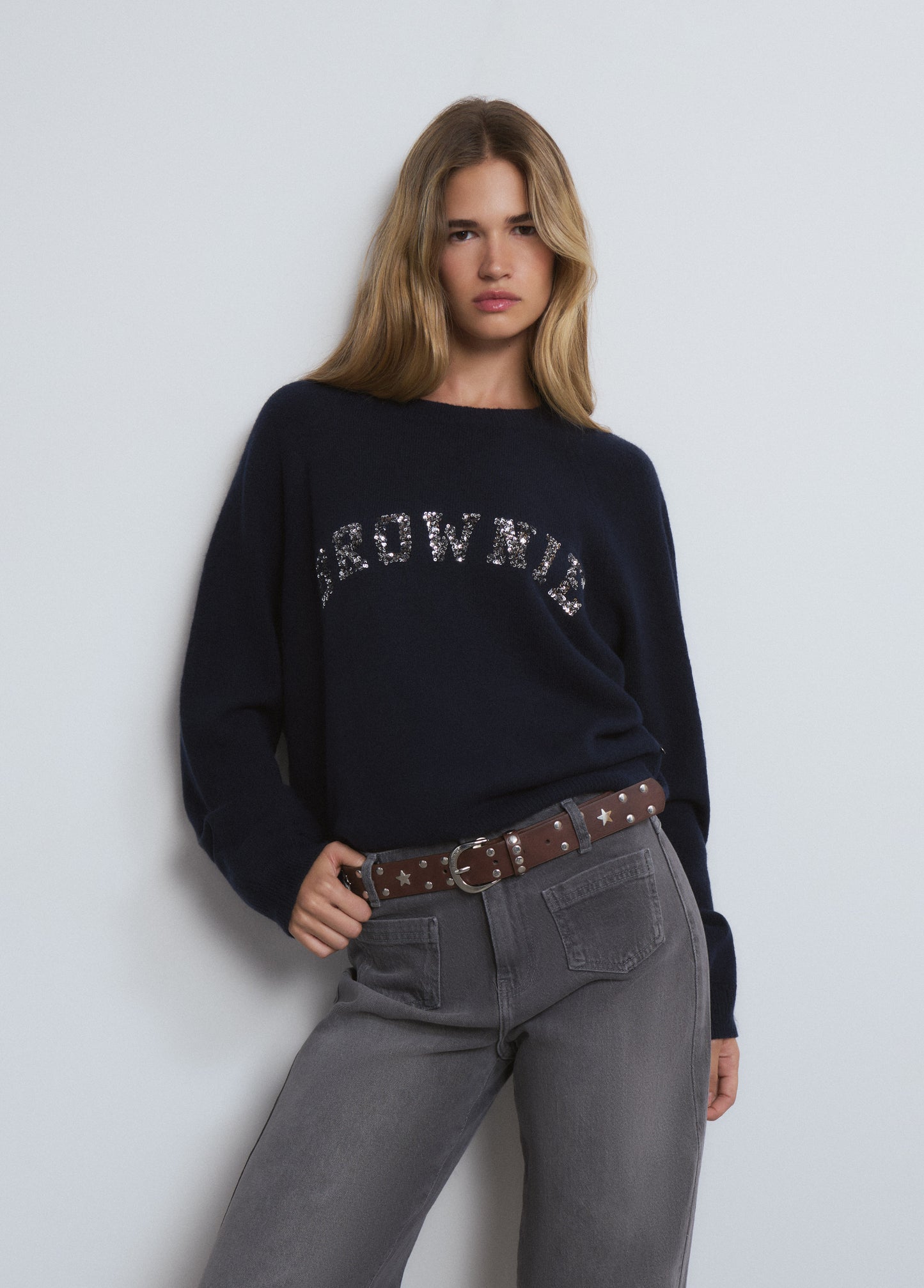 Jersey brownie lentejuela