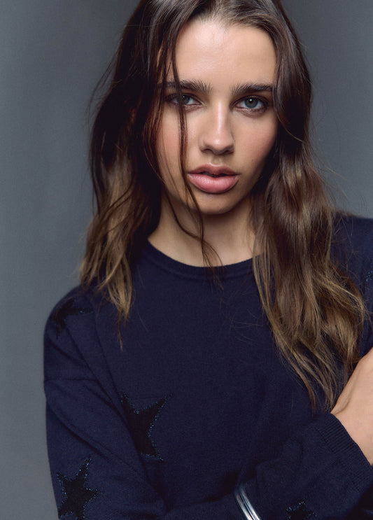 Jersey estrellas cuello redondo