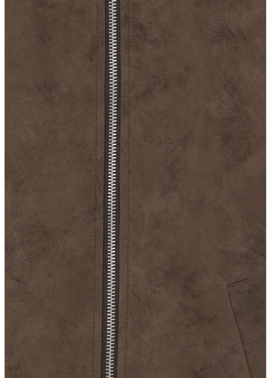 Chaqueta punto delantero suede