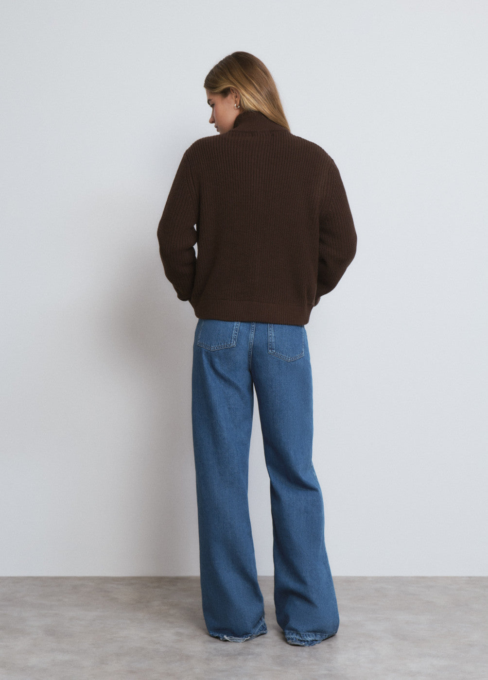 Chaqueta punto delantero suede