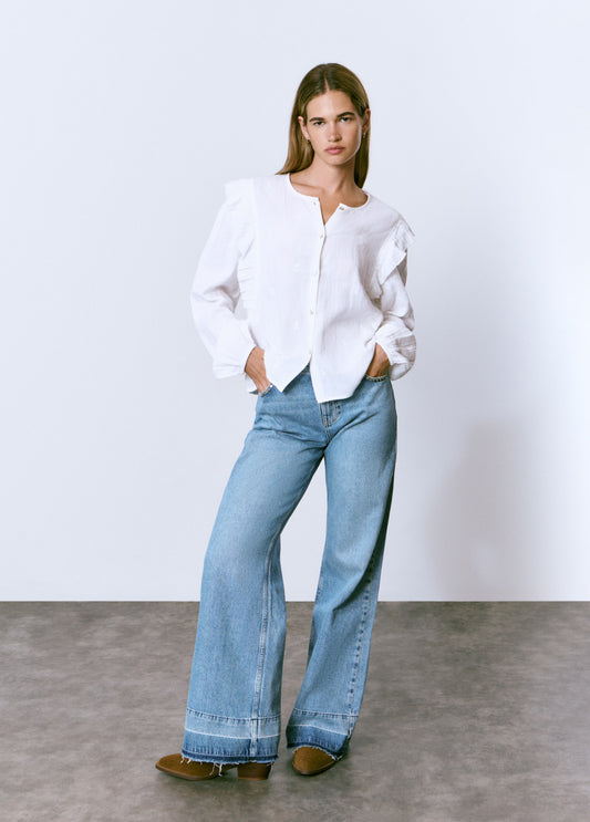 Blusa doble tela bordados