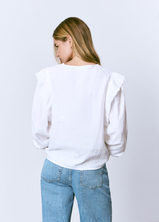 Blusa doble tela bordados