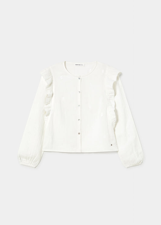 Blusa doble tela bordados