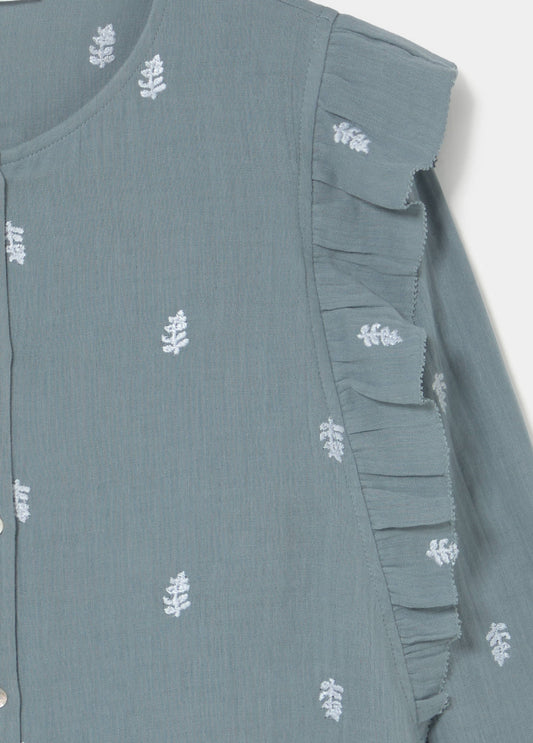 Blusa doble tela bordados