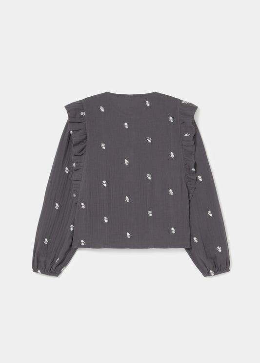 Blusa doble tela bordados