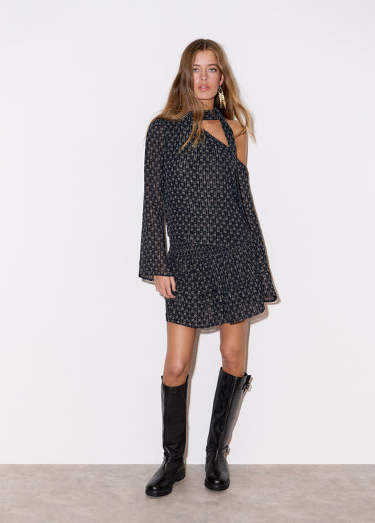 Falda volantes estampada