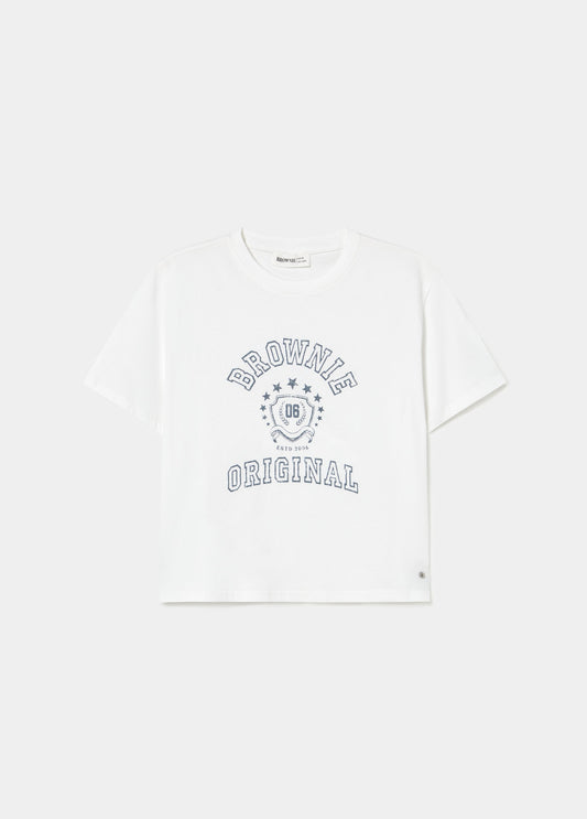 Camiseta print varsity