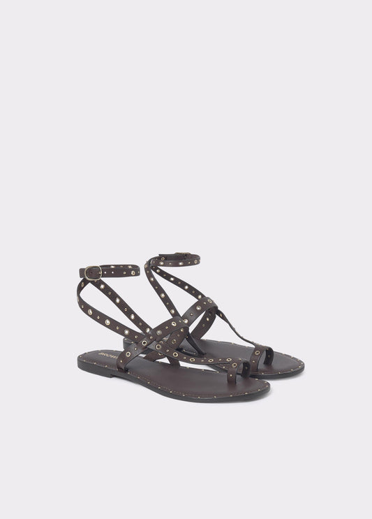 Sandalia piel eyelets