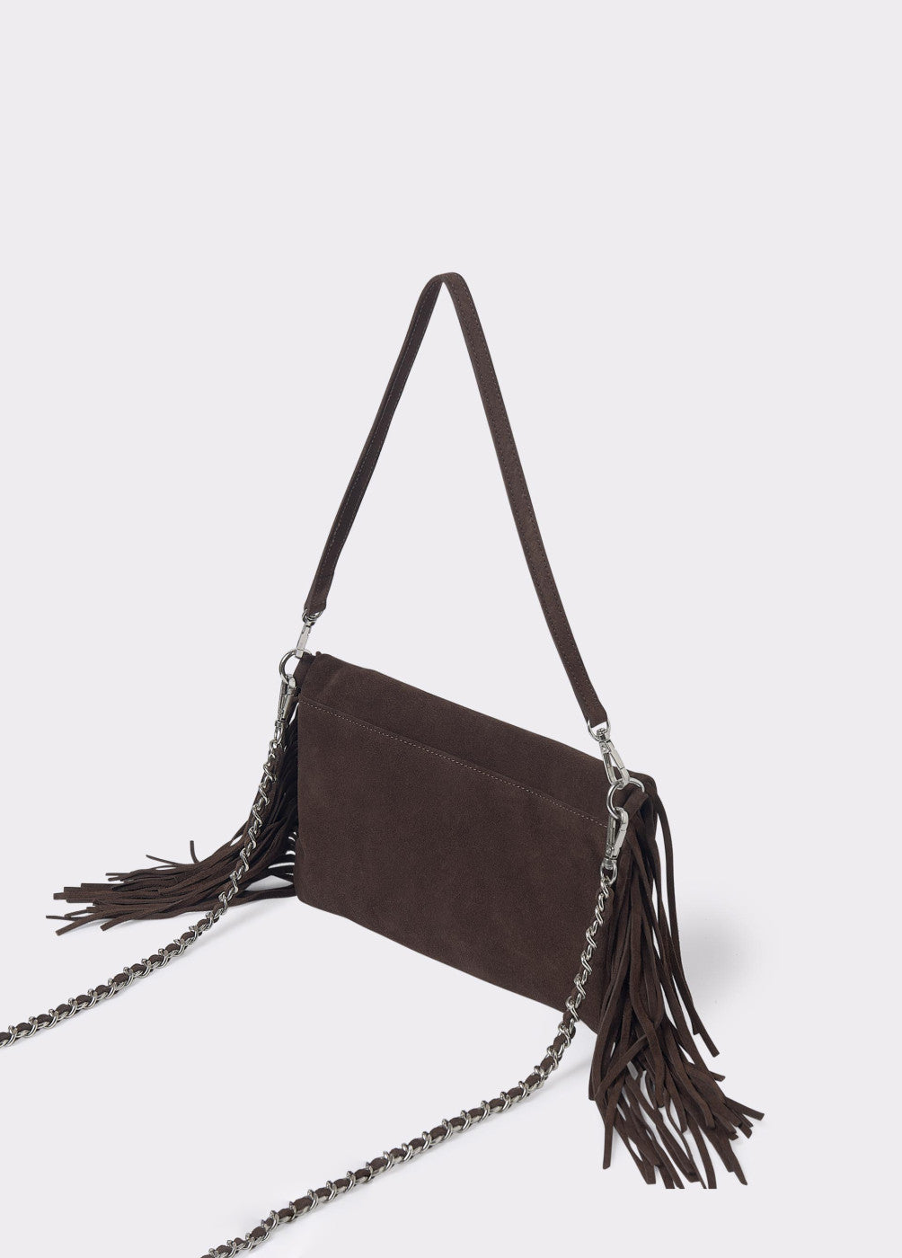 Bolso piel flecos