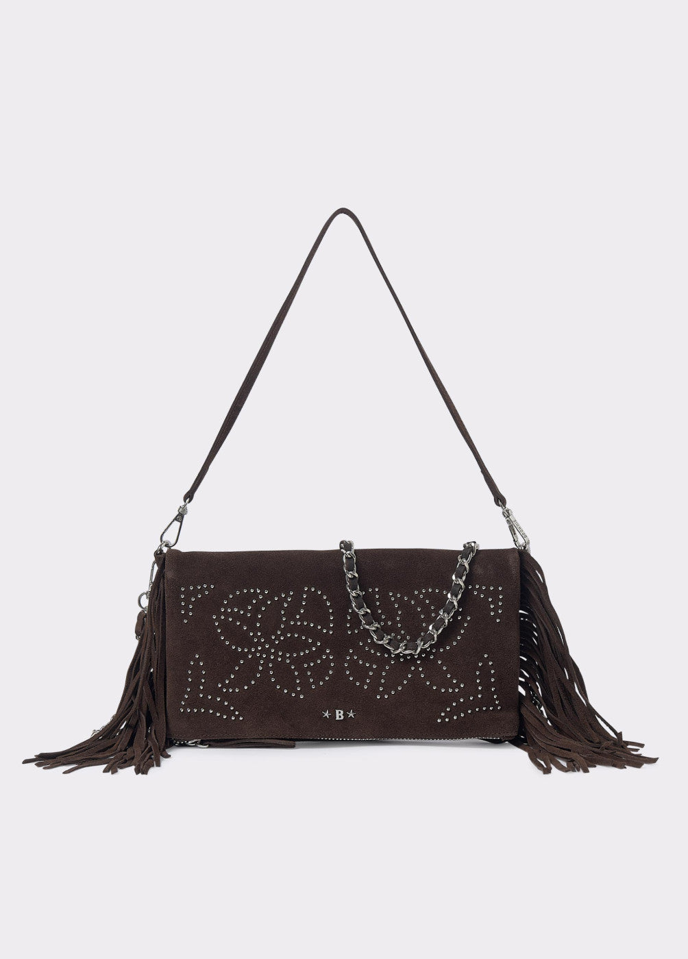 Bolso piel flecos