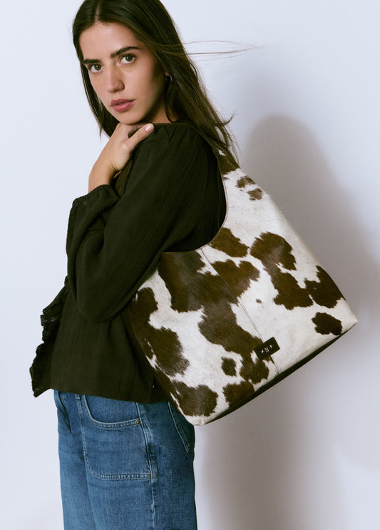 Bolso hombro piel de vaca