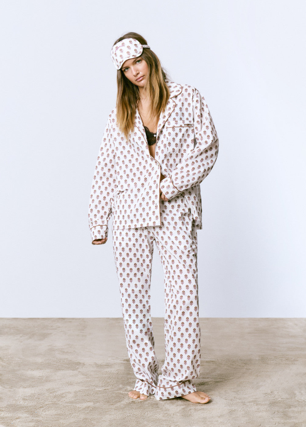 Pijama largo estampado sello indio