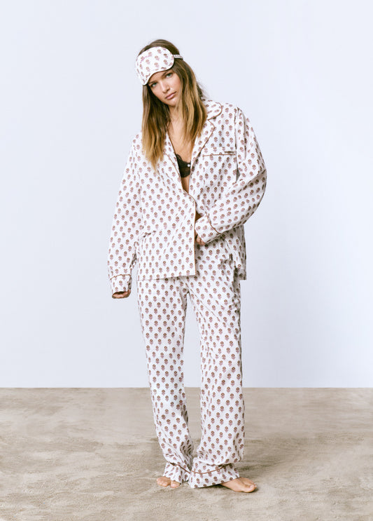 Pijama largo estampado sello indio