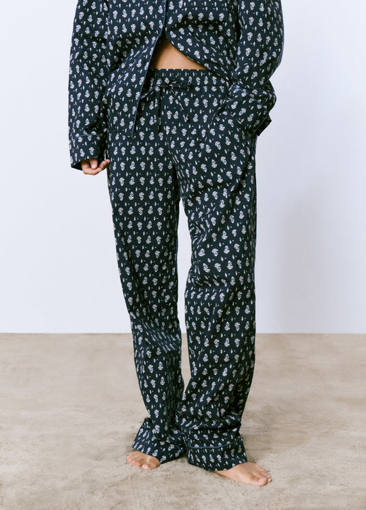 Pijama largo estampado índigo