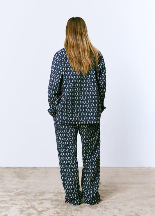 Pijama largo estampado índigo