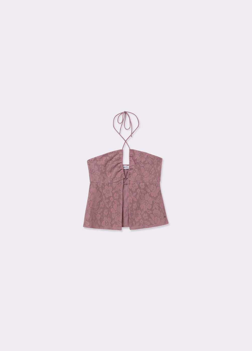 Top halter encaje