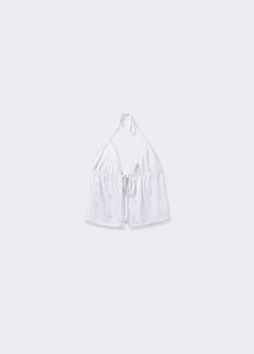 Top cortina bordado allover