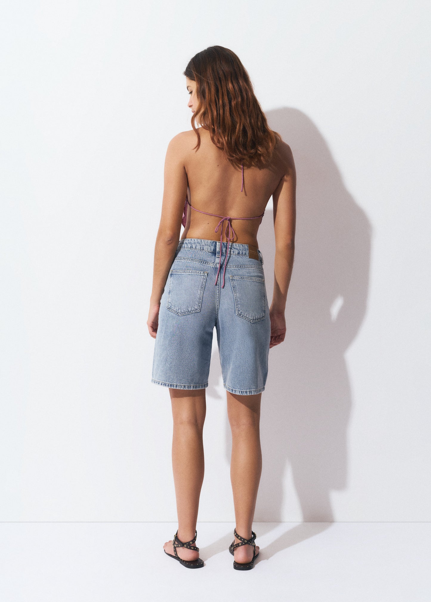Bermuda jeans larga