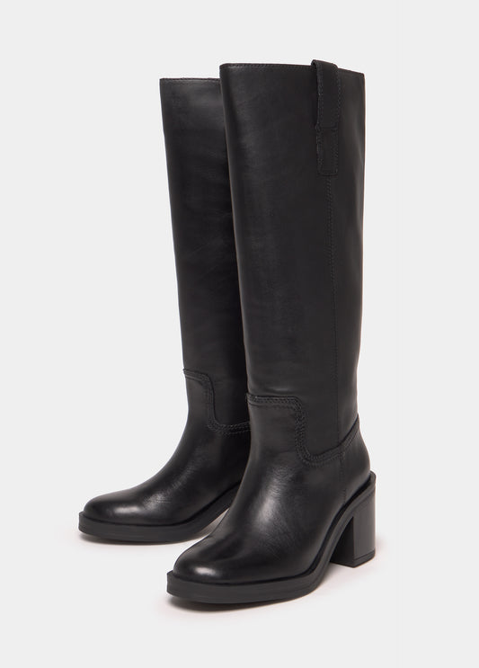 Bota gaucha tacón piel