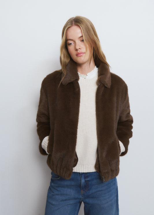 Cazadora efecto pelo