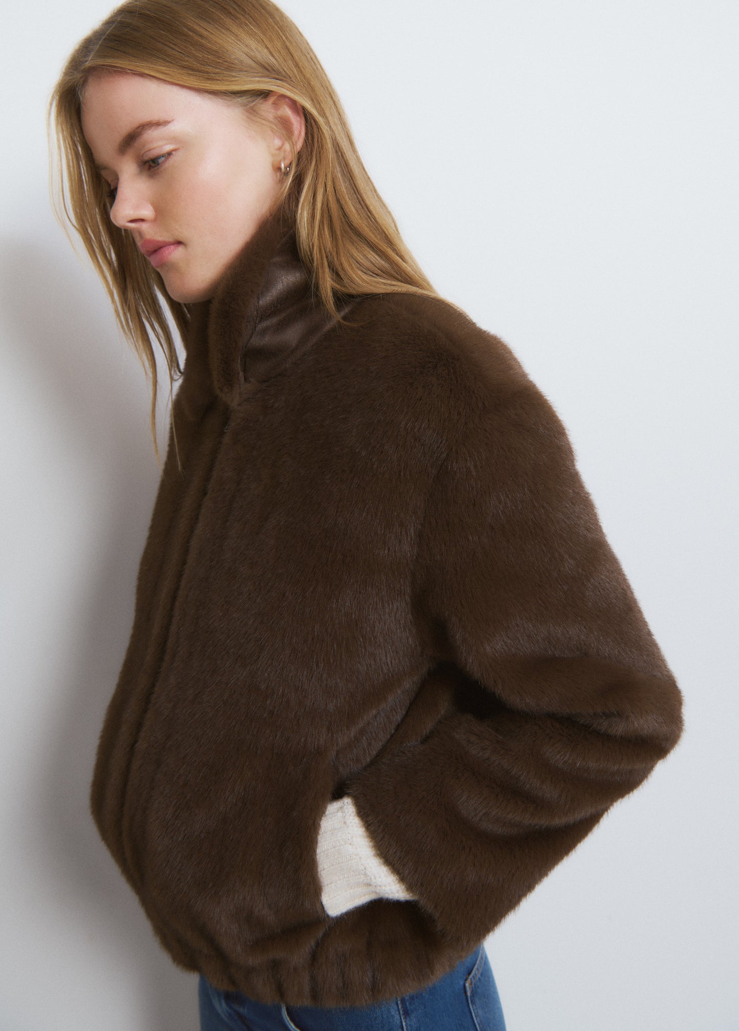 Cazadora efecto pelo