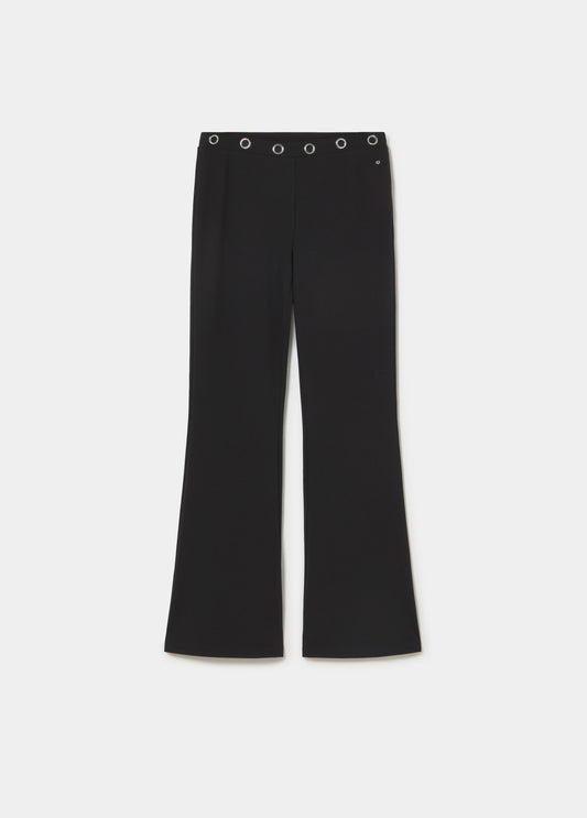 Pantalón flare eyelets
